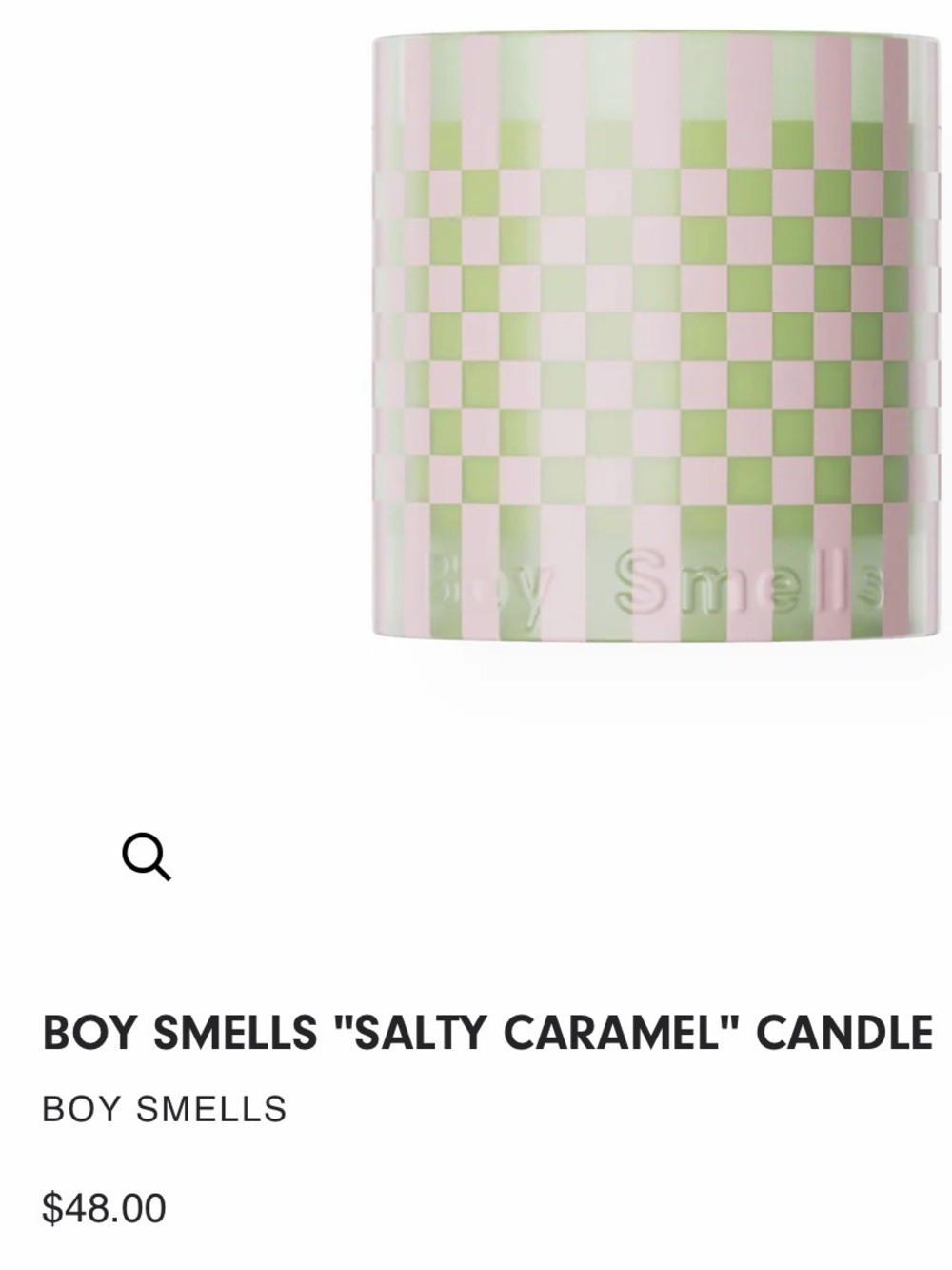 Boy Smells Checkerboard Candle - Mint & Pink - Picture 3 of 4